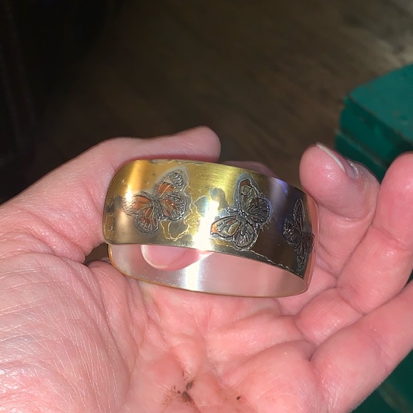 Vintage Reed & Barton Damascene Butterly Bracelet and Necklace - Picture 3 of 9